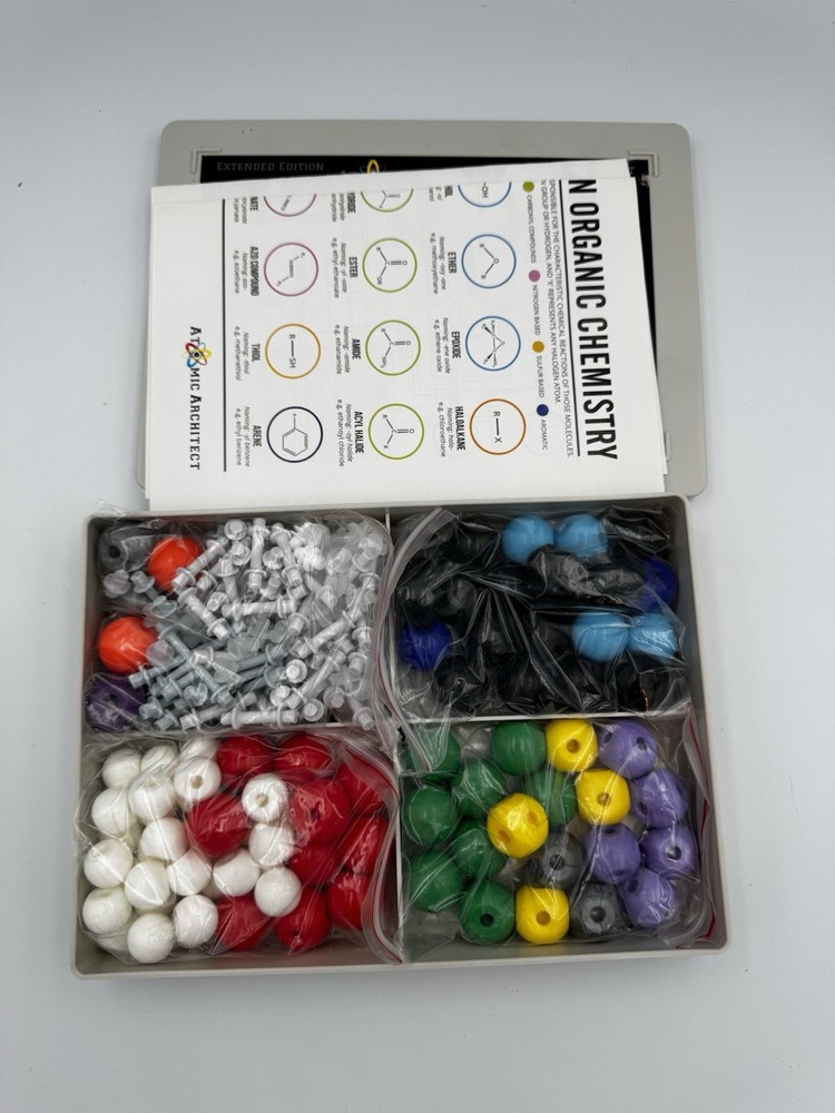 Atomic Architect Molecular Modeling Kit 240 Piece Set Extended Edition Complete