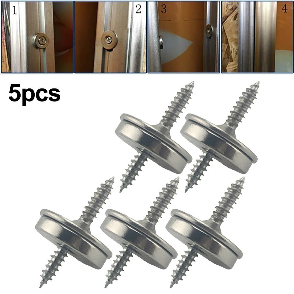 Kitchen Pull Magnetic Cabinet Catch Set Secure Fit Anti Rust Pack of 5 Sets