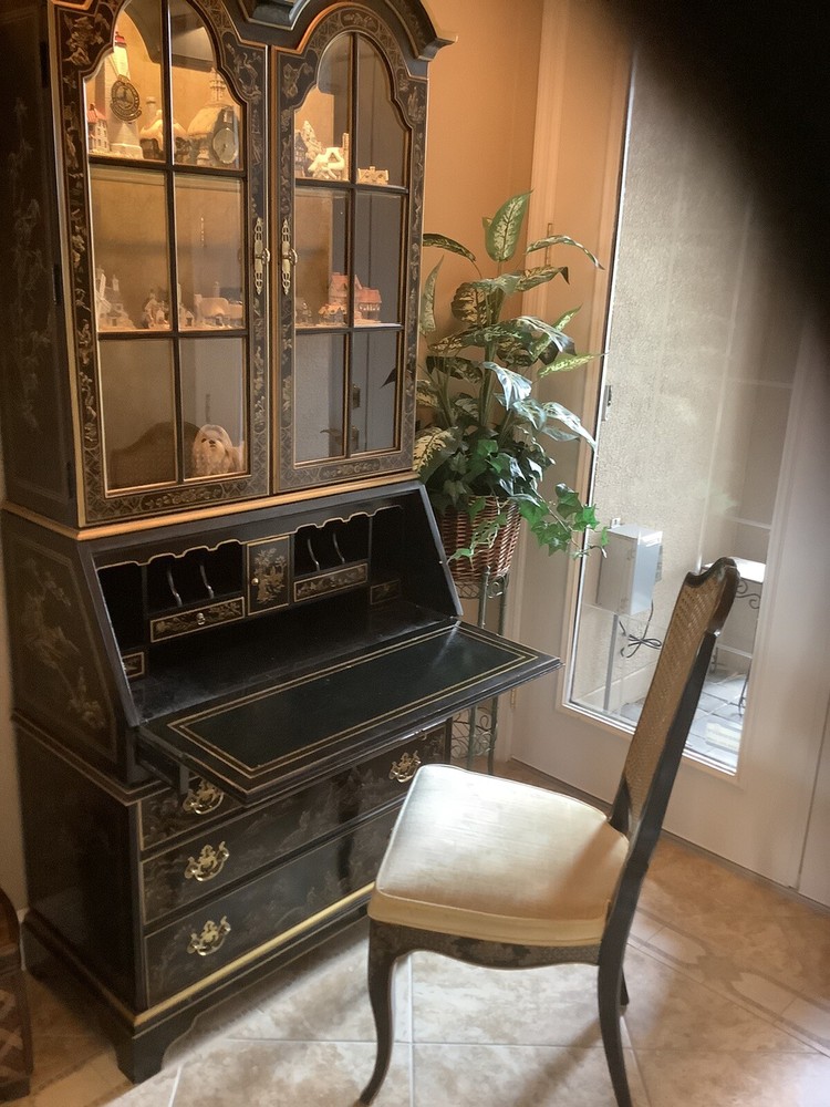 Black Lacquered Secretary Desk