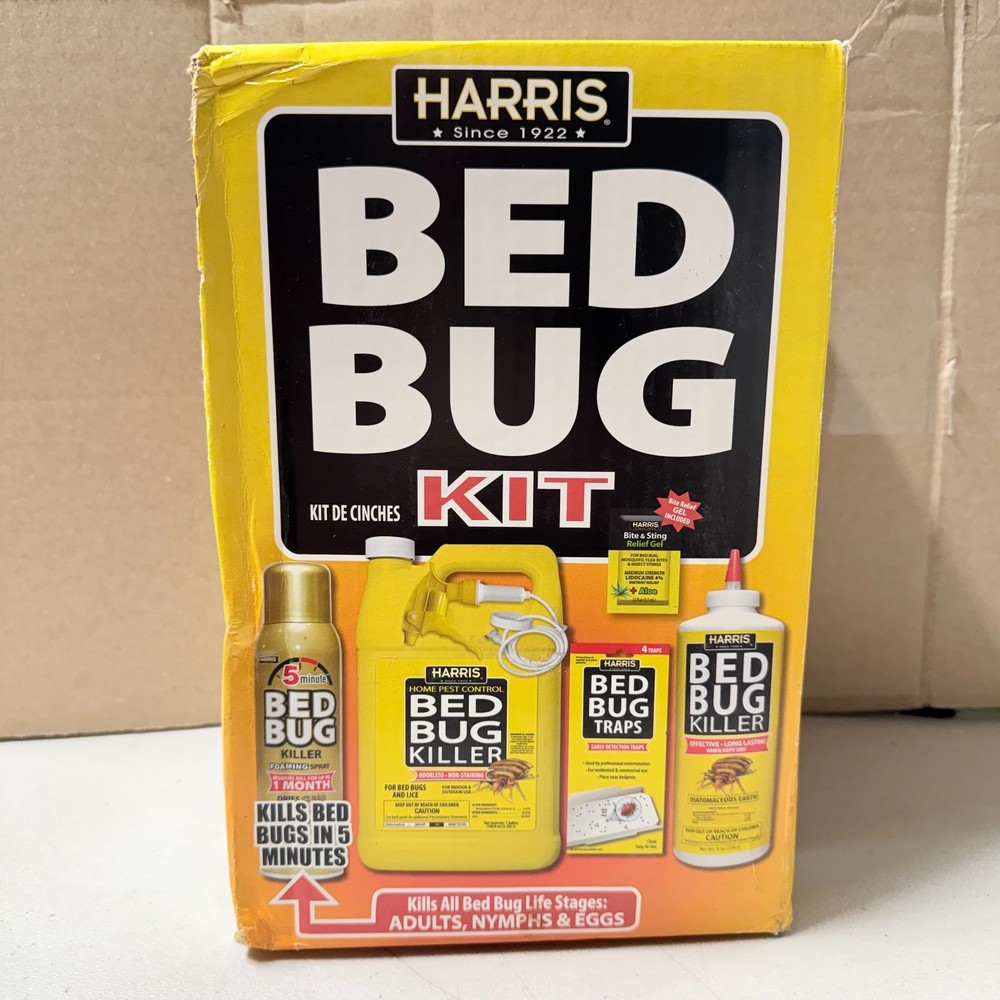 HARRIS BED BUG  KILLER KIT COMPLETE NEW kills Bugs And Eggs