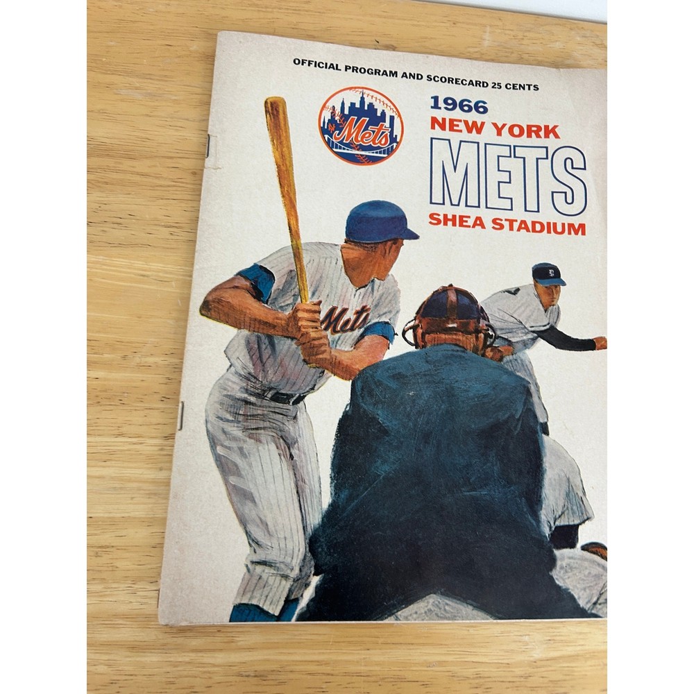 1966 MLB Program San Francisco Giants @ New York Mets Shea Stadium