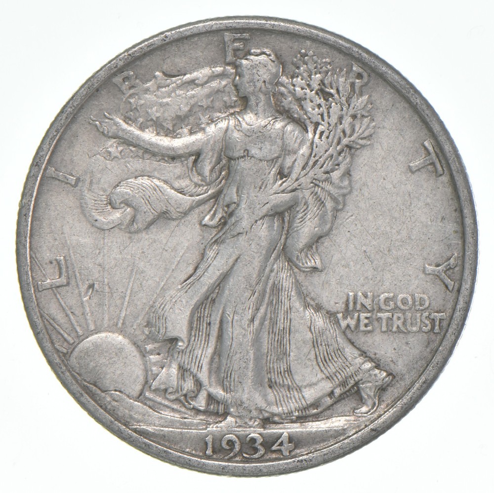 1934 XF Walking Liberty Half Dollar 90% Silver