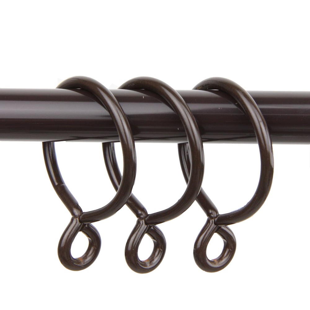 10 Curtain Eyelet Rings, Cocoa