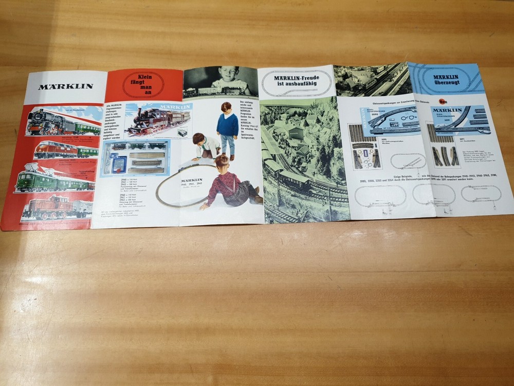 Marklin Folding Catalog Novelty 1966/67 German Language 12 Sides