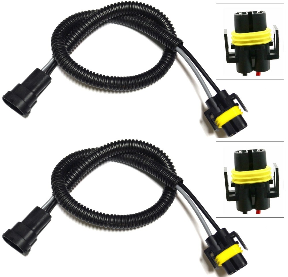 Extension Wire P S 898 Two Harness Fog Light Bulb Socket Plug Connector Replace