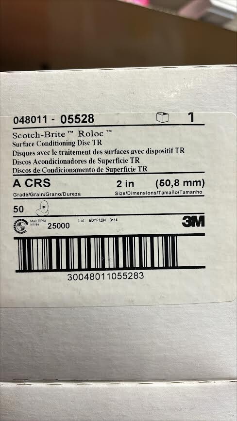 50 Pack - 2" Roloc Surface Conditioning Discs Fine - Blue Quick Change Prep Pads