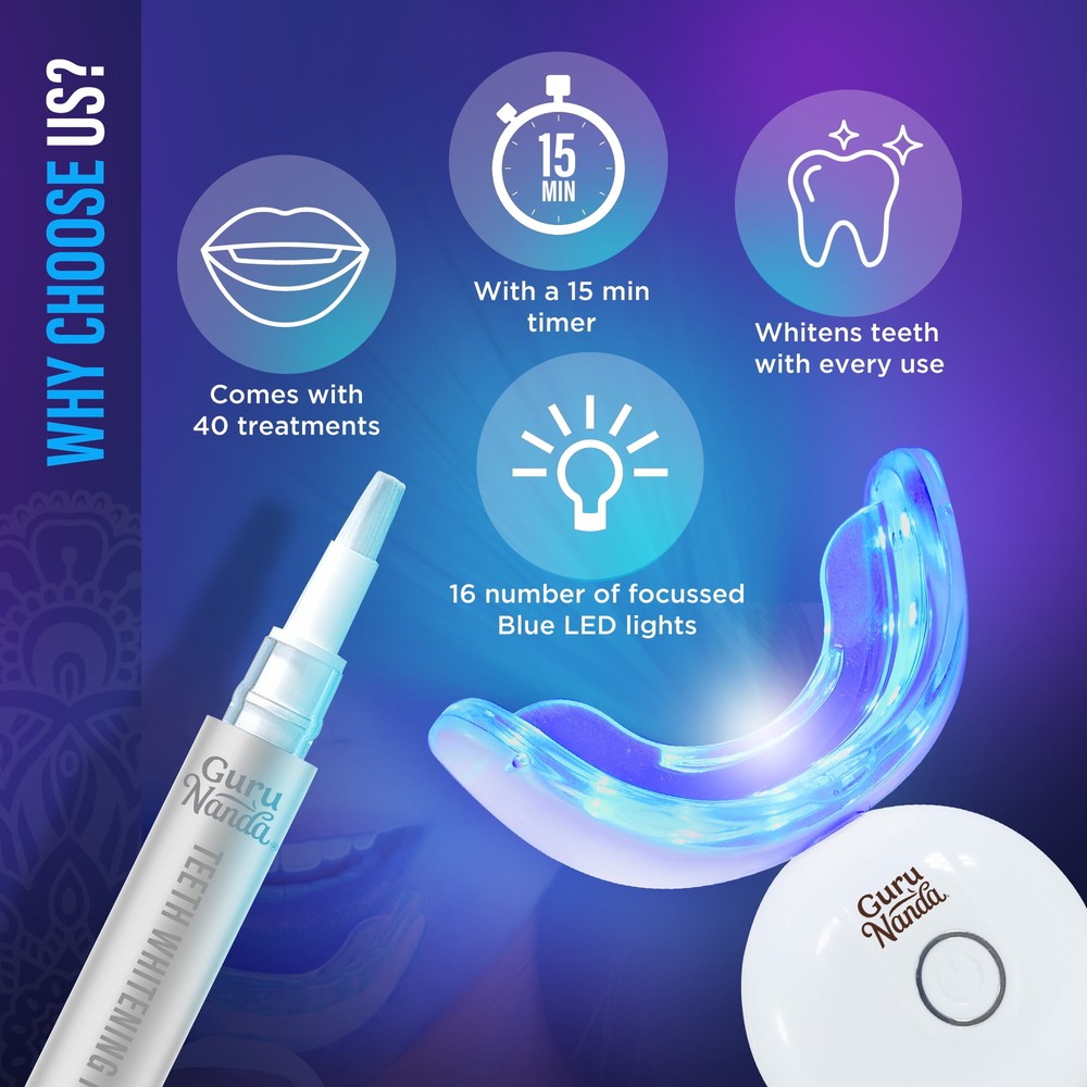 GuruNanda Professional Teeth Whitening Wireless Kit