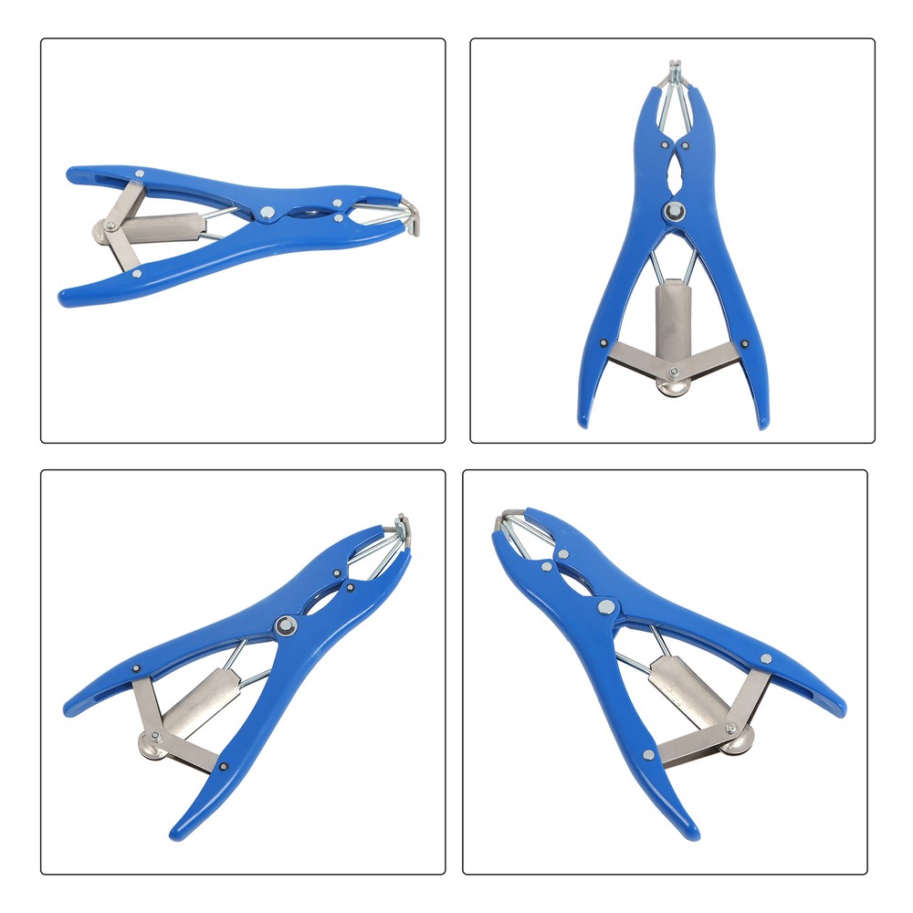 Plastic Livestock Castration Elastrator Pliers + 100 Rubber Rings High-Quality