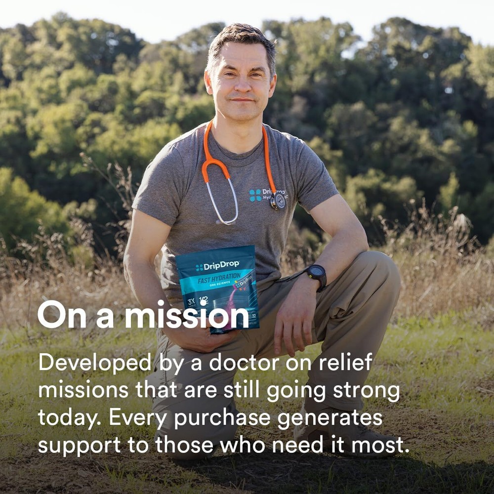 DripDrop Electrolyte Hydration Drink Mix 16 Servings Fast Hydration Variety Pack