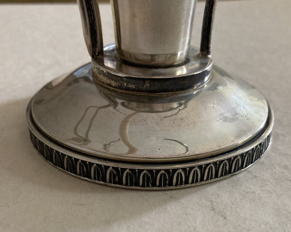 Vintage Italian 800 Silver Warmer Stand with wick