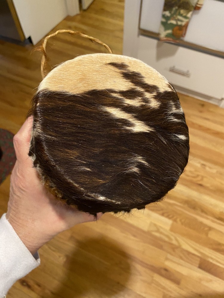 African Animal Hide Hand Drum 10”