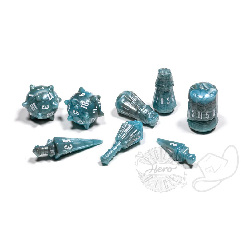 PolyHero Warrior 8 Dice Set Stalwart Storm