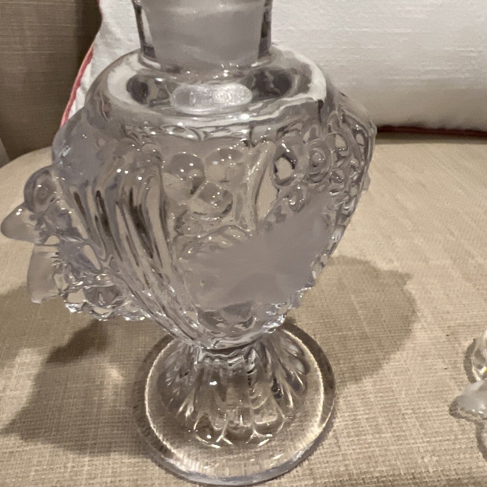 Vintage Imperial Glass crystal perfume bottle - grapes design