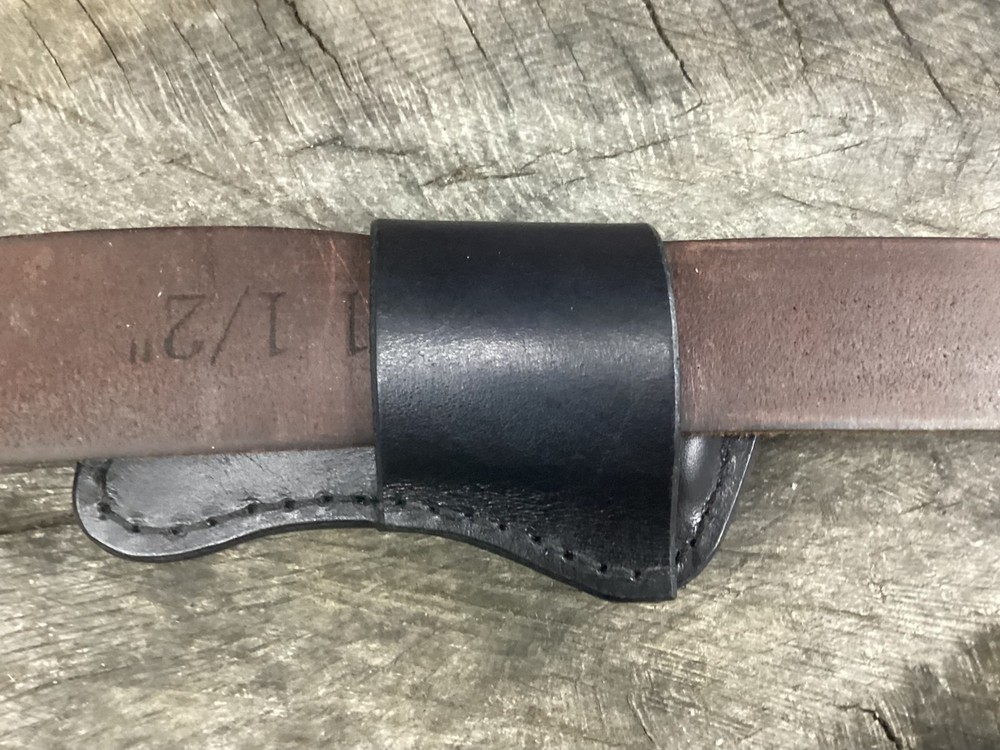 Leather Folding Knife Sheath Horizontal Trapper Size(Sheath Only)