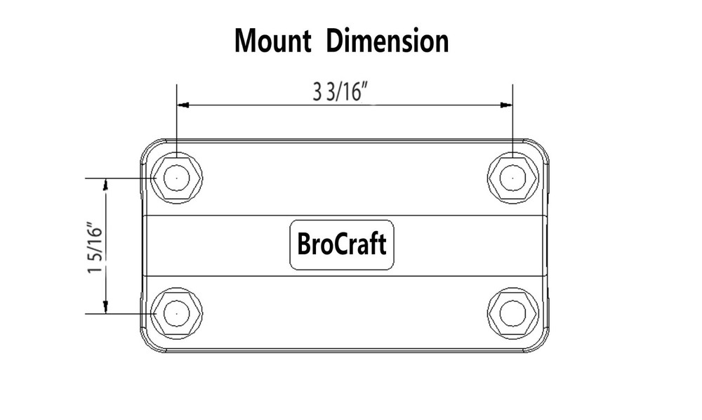 Brocraft Rail Mount Adapter for Side Deck Mount