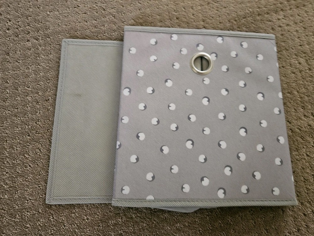 Cube Box Insert Fabric Used Gray 1 Pieces