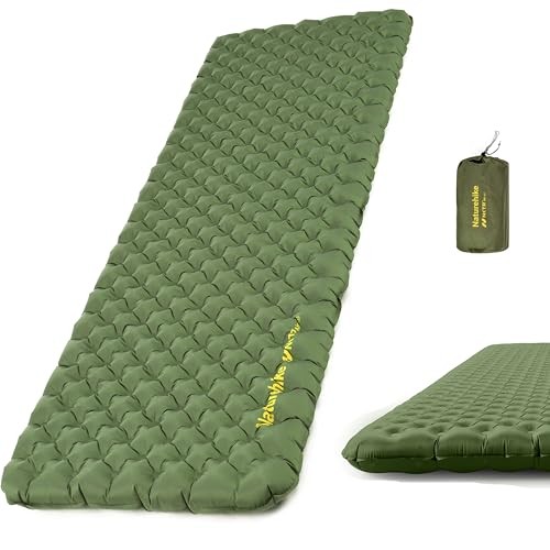 25oz Ultralight Sleeping Pad, Insulated Inflatable Sleeping Rectangular Green