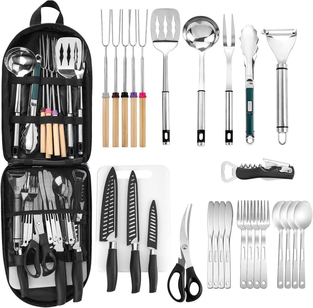 Camping Cookware Storage Bag - Camping Cooking Utensils Set Bag Camping Tool ...