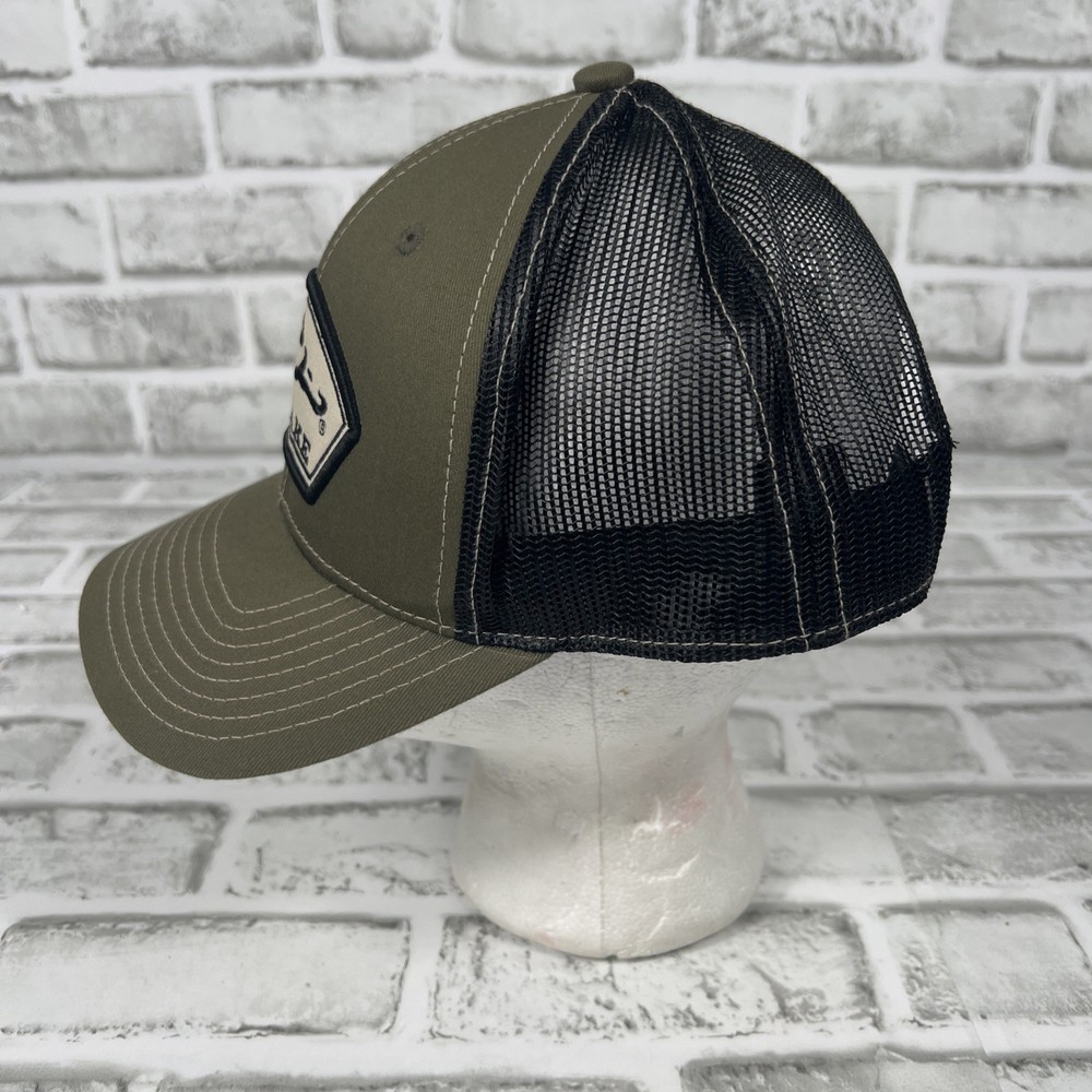 DRAKE MESH BACK BALL CAP SNAP BACK TRUCKER HAT Olive Green