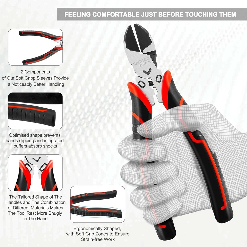 HAUTMEC 3PCS High Leverage Multi Plier Tool Set Include 8" Set, Chrome