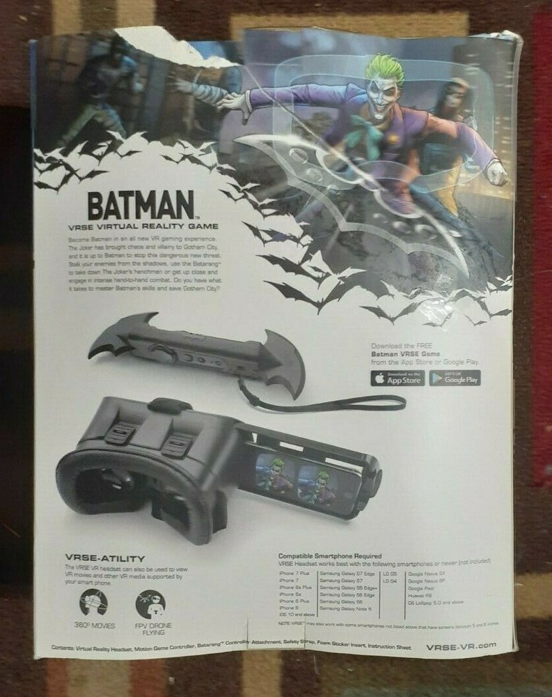 VRSE BATMAN VIRTUAL REALITY SET Headset And Controller & Box