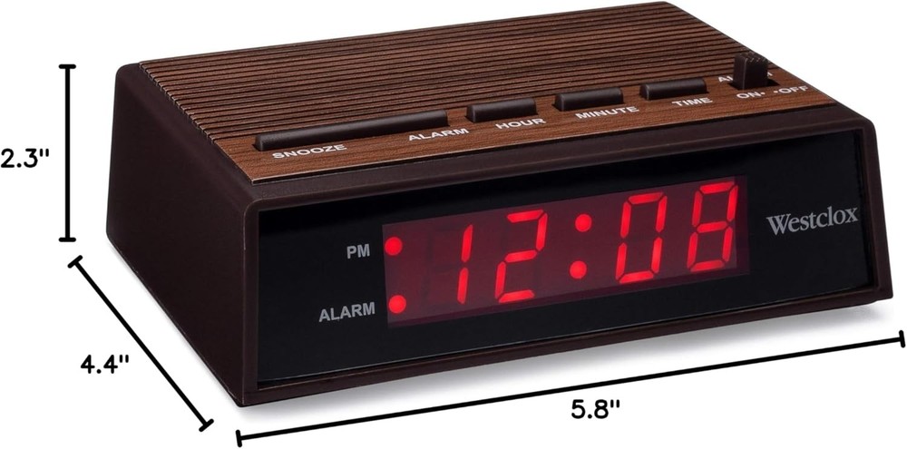 Wood Style LED Alarm Clock Night Table