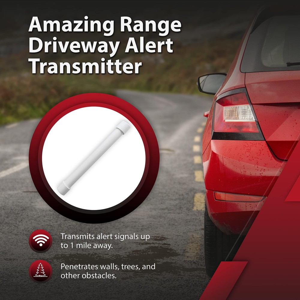 Driveway Alarm System -DUAL-4k Plus Bundle - DAPT-4000 White