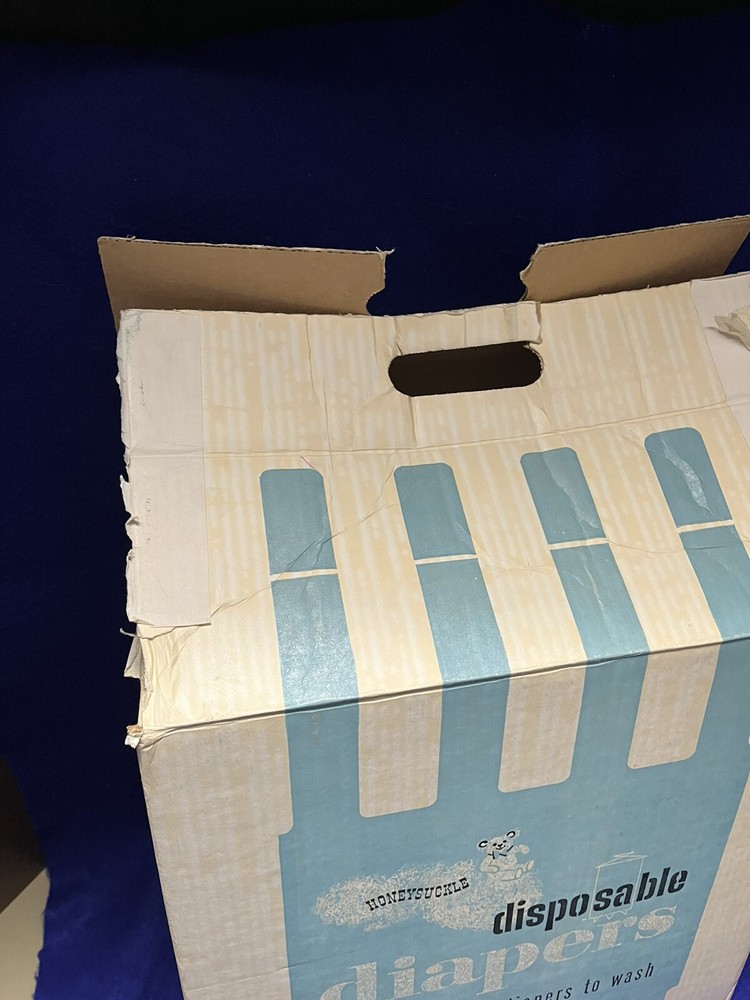Vintage 1950’s Honeysuckle Disposable Diapers EMPTY Box Sears Robuck