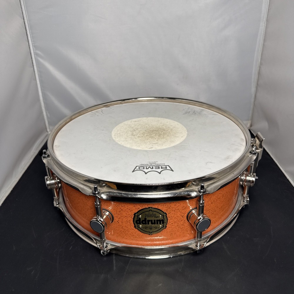 Paladin ddrum Maple Orange Snare Drum W/ Case