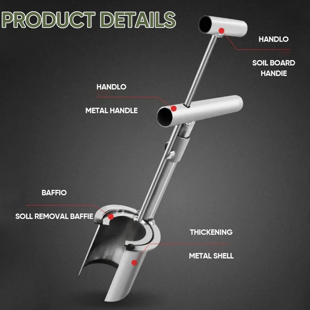 Bulb Planter Tool Fruit Tree Transplanter,Long Handled Bulb Planter With Sliding