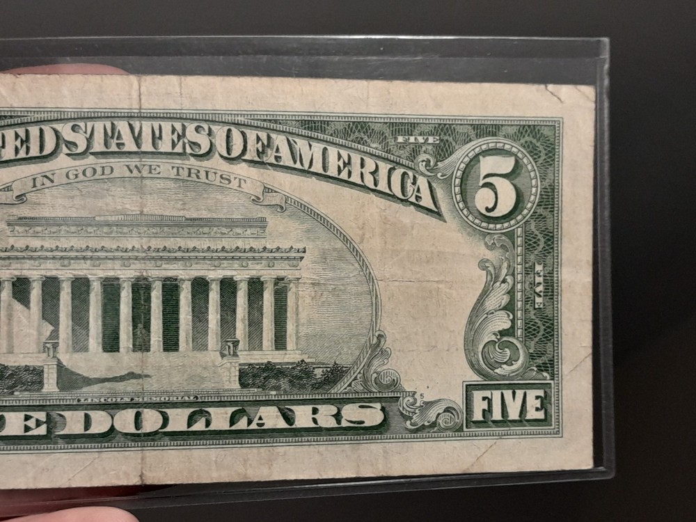 1963 $5 US Red Seal Note