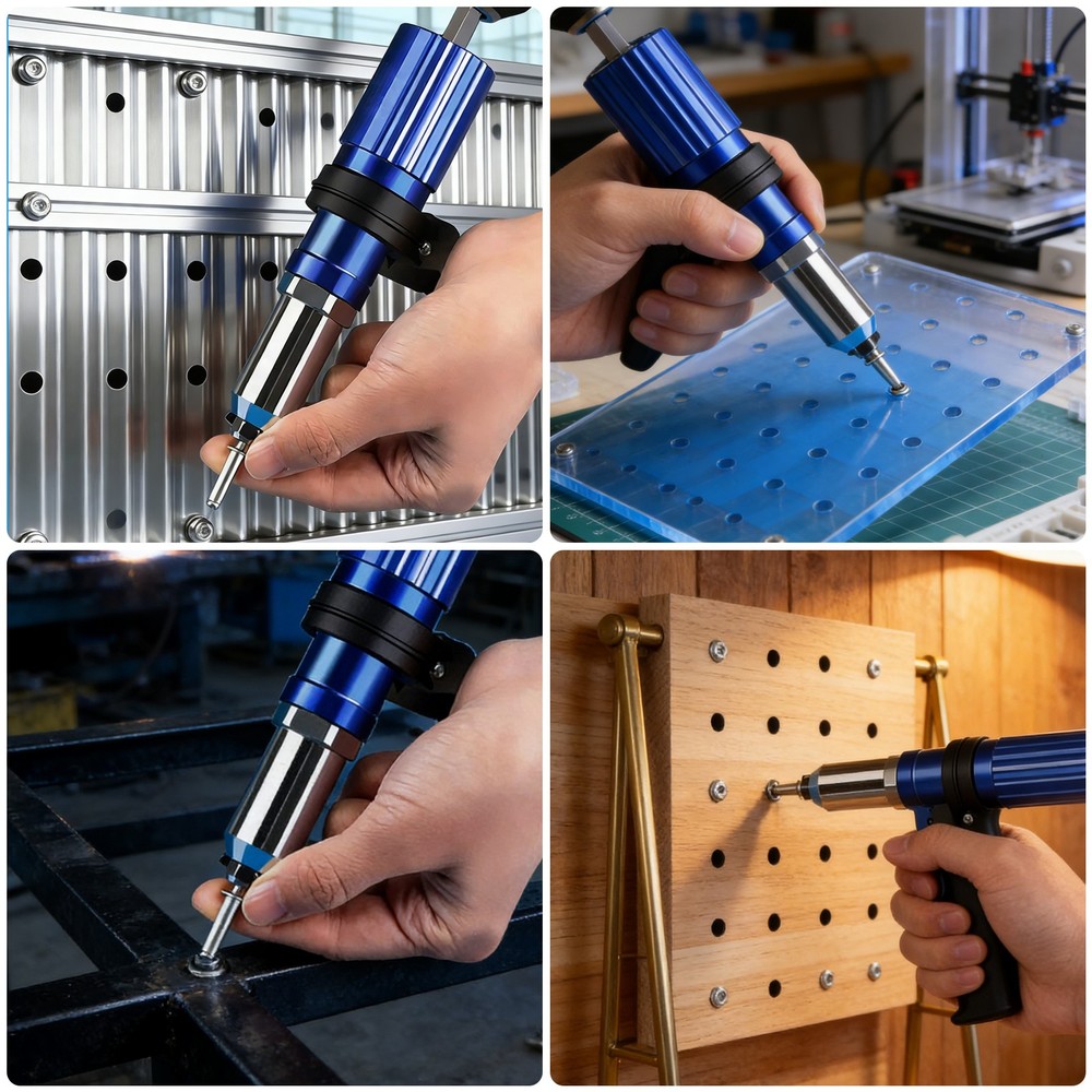 Electric Rivet Nut Gun Cordless Drill Pop Adapter Riveting Riveter Insert Tool