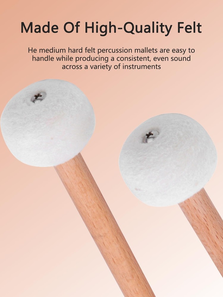 Soft Felt Drum Mallets Set Percussion Timpani Snare Drum Sticks