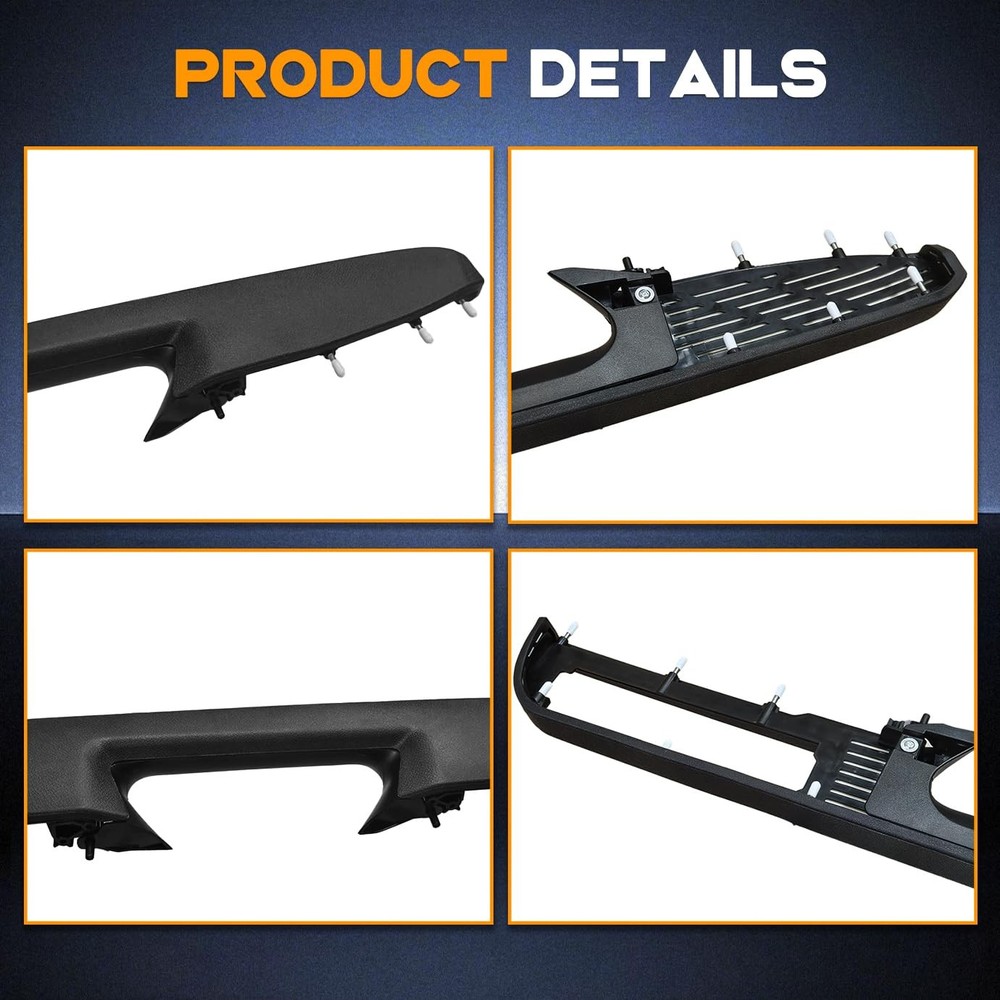 80994 Front Driver & Passenger Side Armrest & Side, Black