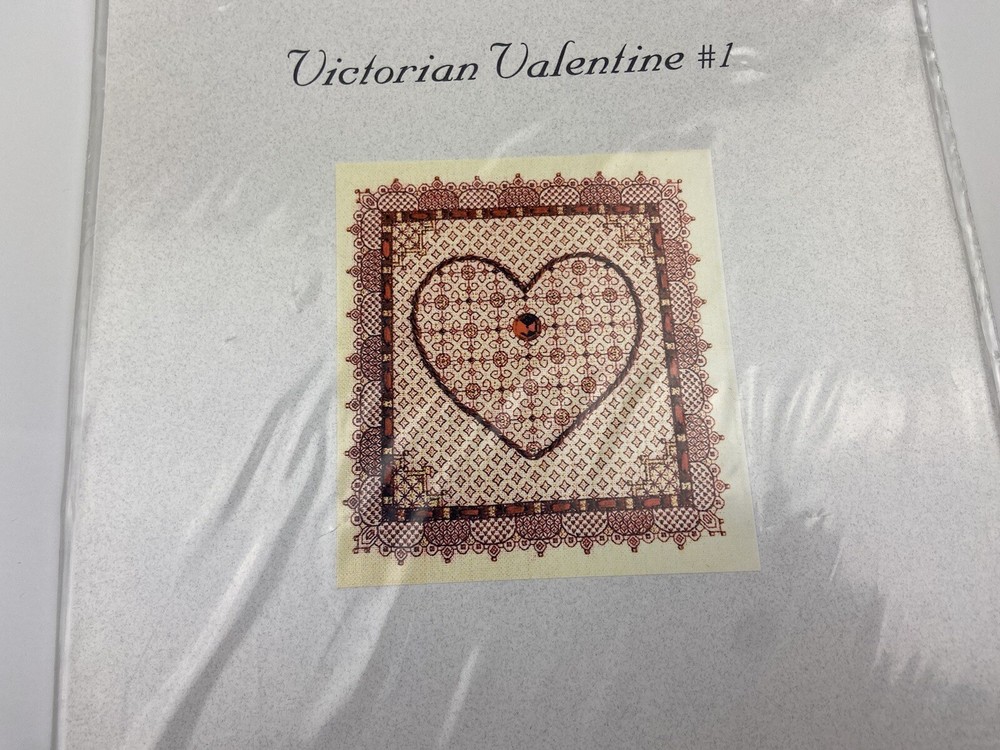Laura J Perin Design Victorian Valentine #1 Needlepoint Pattern Red Work
