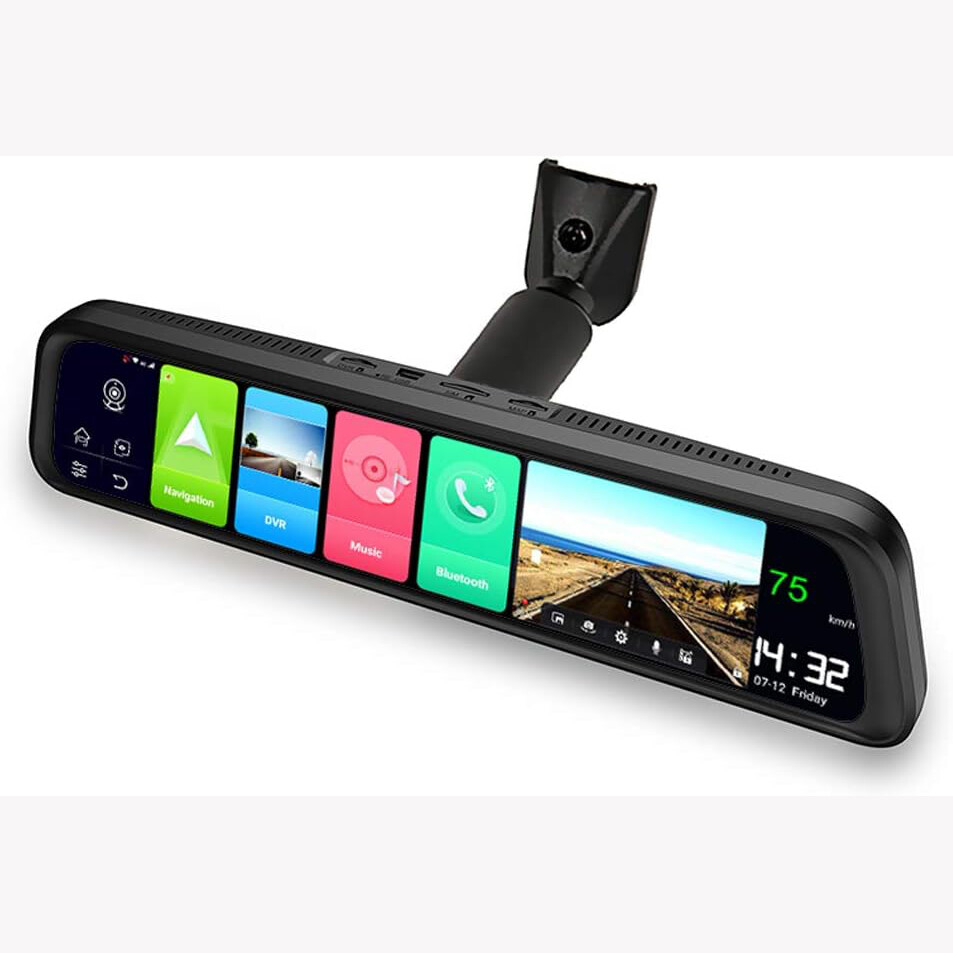 12" Full Touch IPS Special 4G Car DVR Camera Android Wifi smart rear view mirror