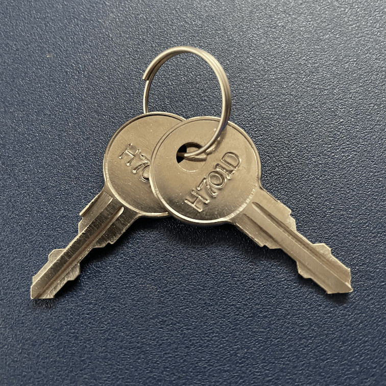 (2) Tonneau / Knaack Camper Keys Cut Key Code H700D - H750D -Licensed Locksmith