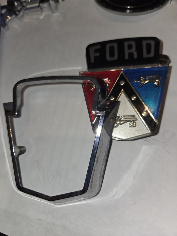 Vintage Ford Metal Plastic Ford Hood Emblem
