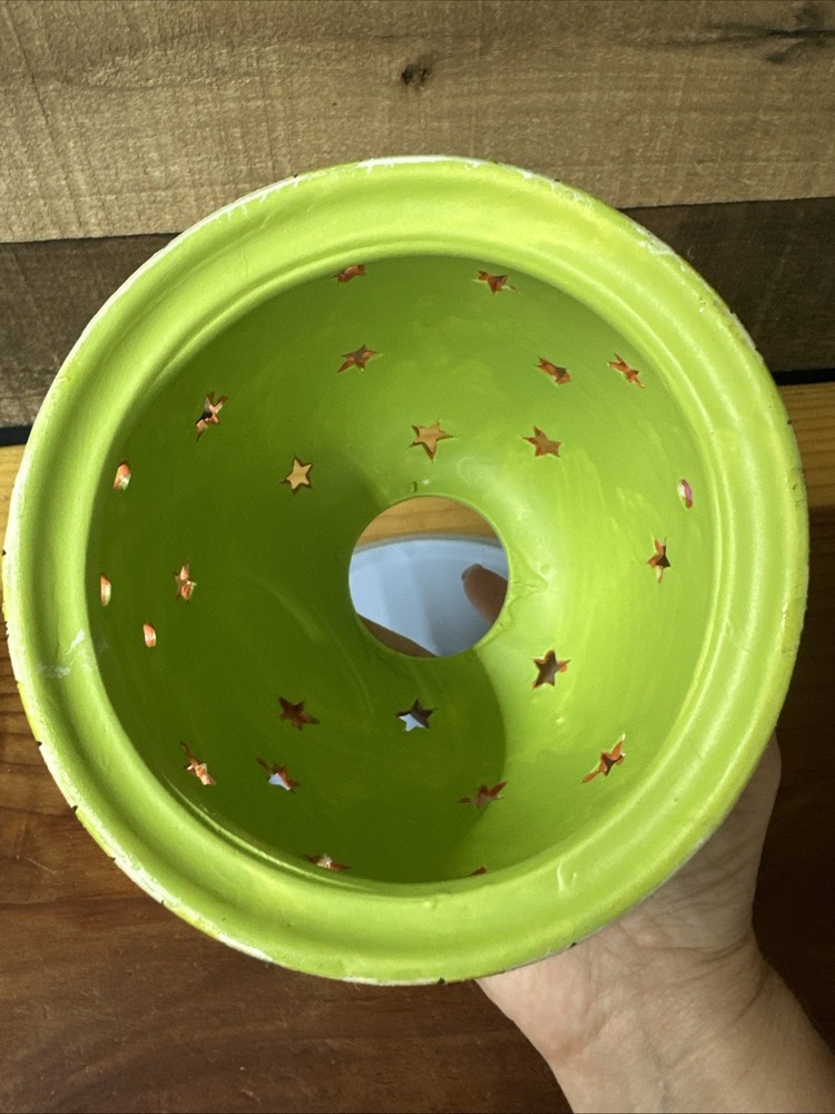 Vintage Easter Bunny Spring Scene Dome Candle Holder