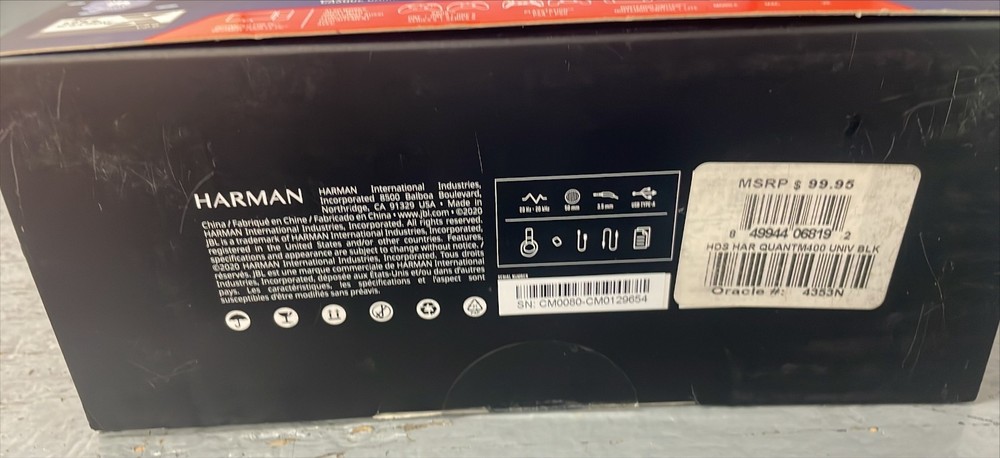 JBL Quantum 400 Gaming Headset - Black (Open Box)