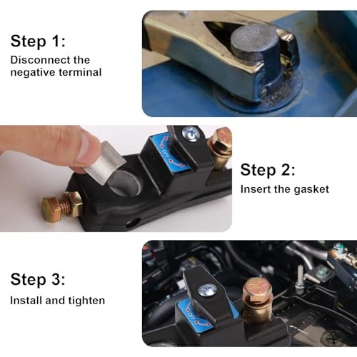 Battery Disconnect Switch, Heavy Duty Car Battery Kill Switch 12V 24V
