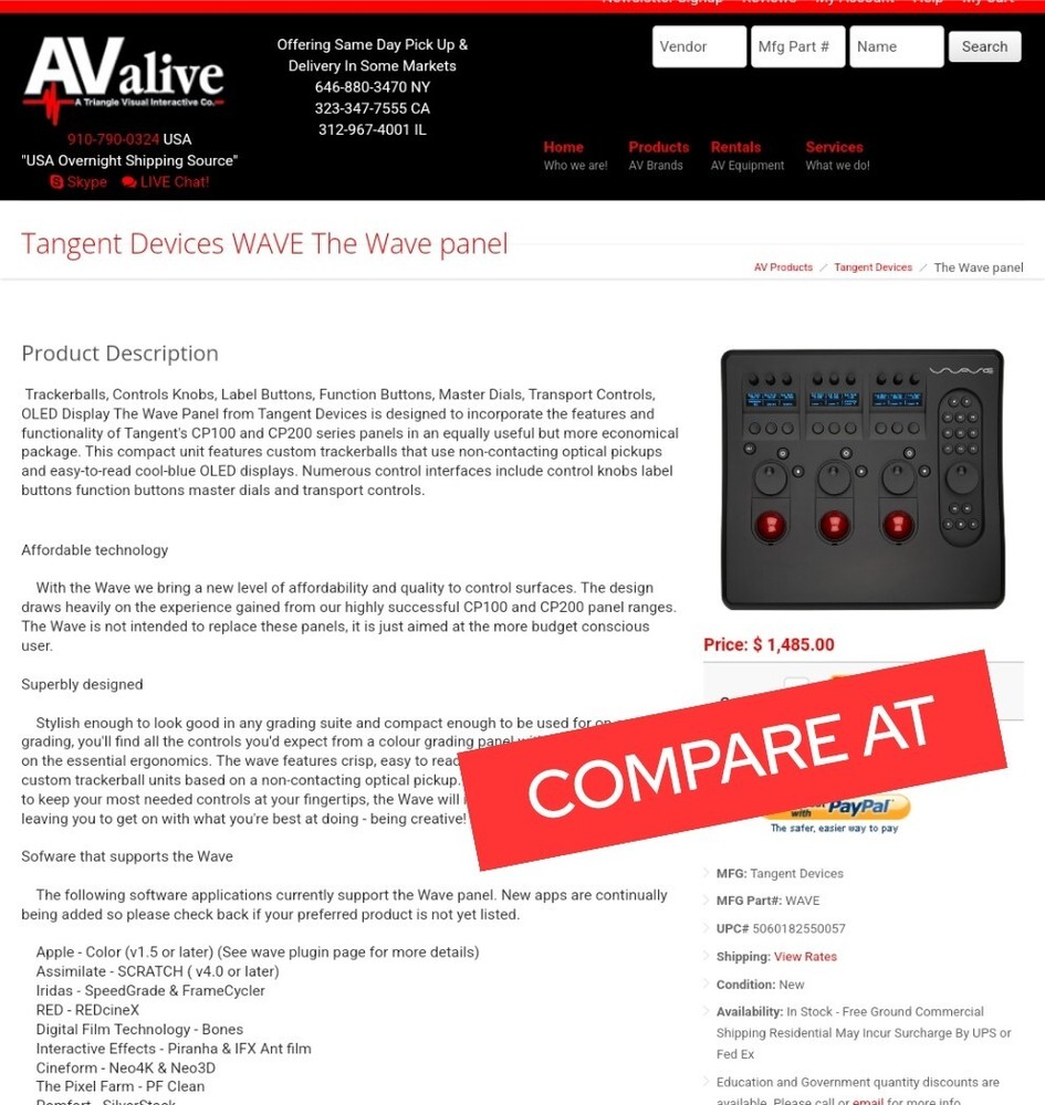 Tangent Wave Color Control Cp 300 usb color control board