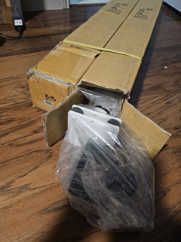 6′ Telescoping Ceiling Mount LCD/PVM Pole White Clinton Electronics *LOT Of 2