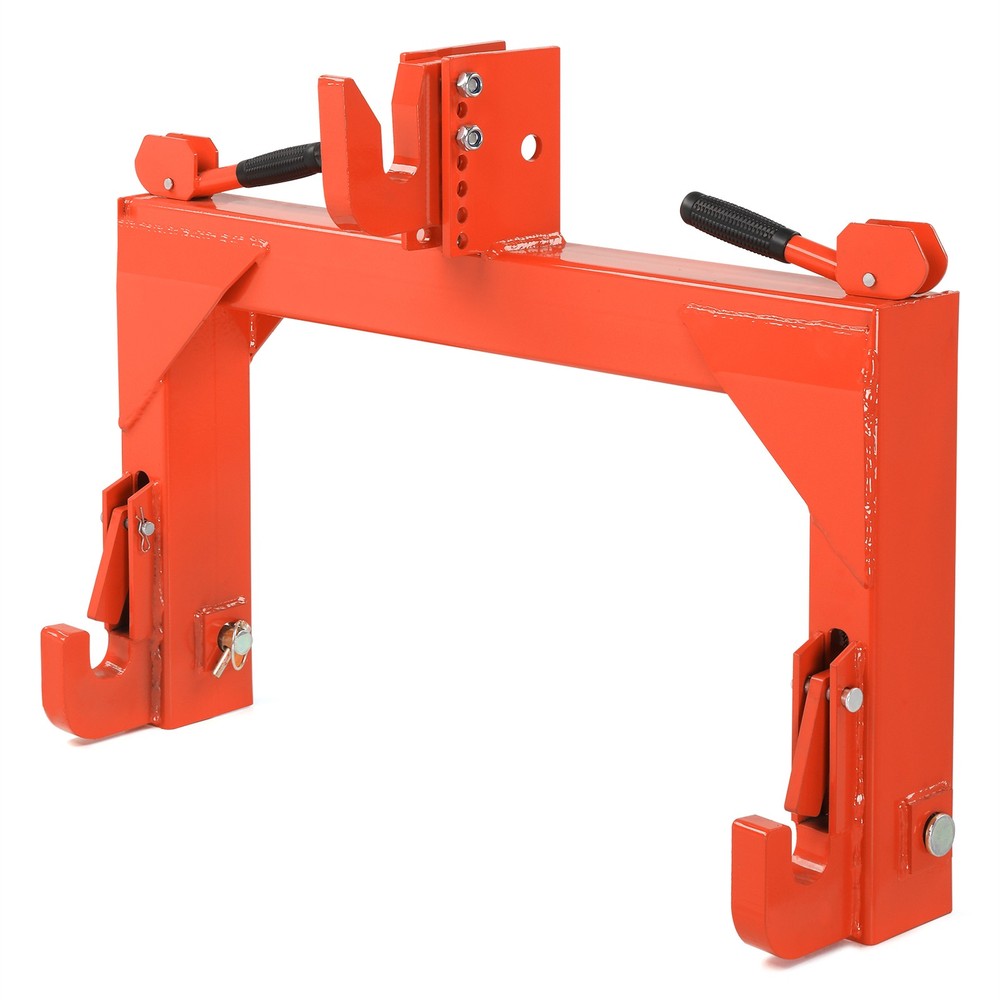 3Pt Quick Hitch Adapter For Category 1 & 2 W/ Adjustable Bolt Tractor 3000lbs