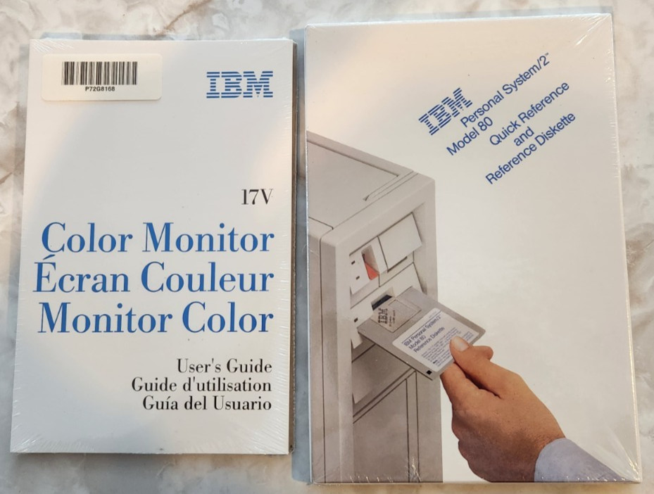 IBM Personal System/2Model 80 Quick Reference + Color Monitor User guide.
