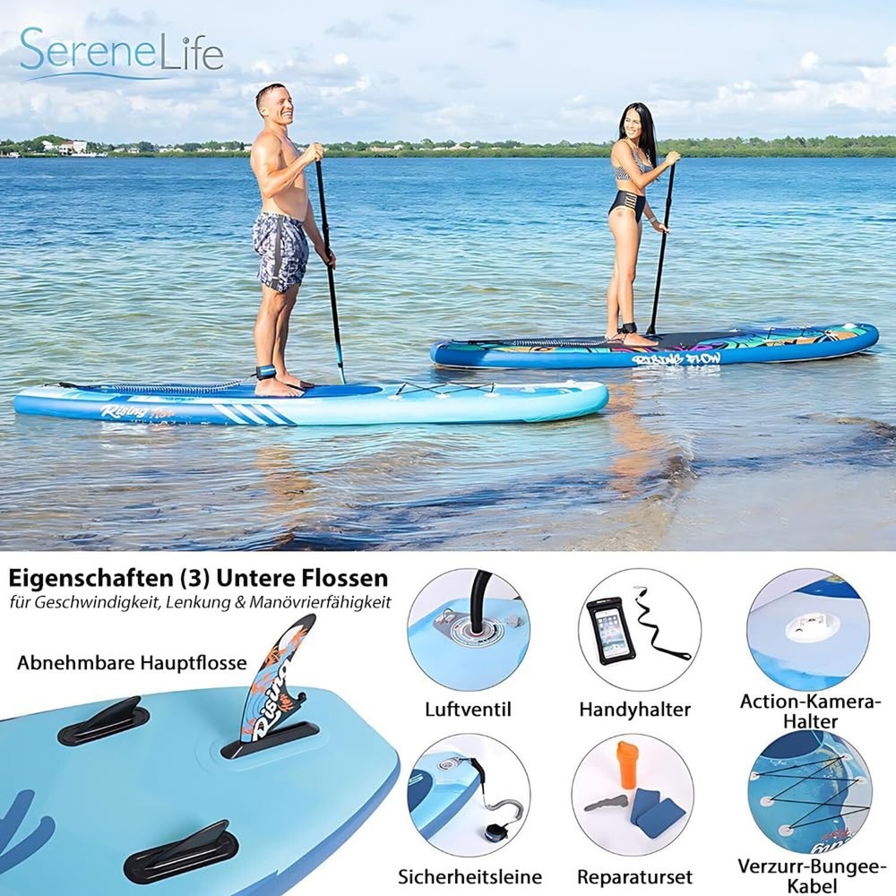 SereneLife Stand Up Paddle Board Light Blue