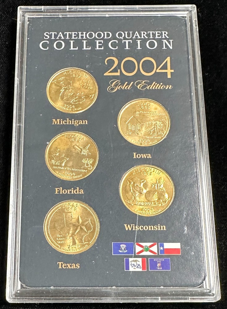 2003, 2004 Gold Commemorative Quarters Sets - Group of 3
