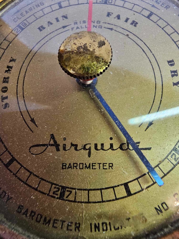 Vtg airguide barometer wall hanging