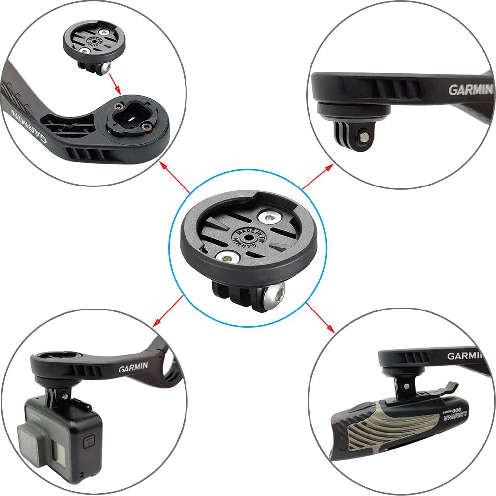 Outfront Mount For Garmin Edge Compatible With Camera Or Headlight Quick Release