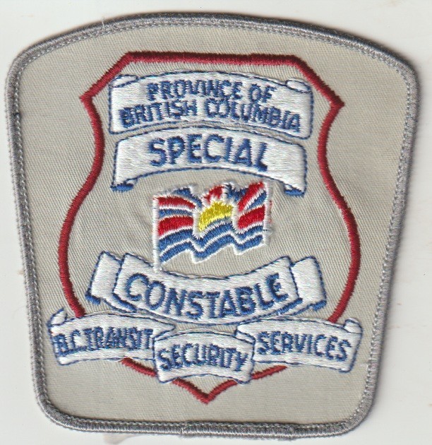 BC Transit Special Constable obsolete patch ship from Australia